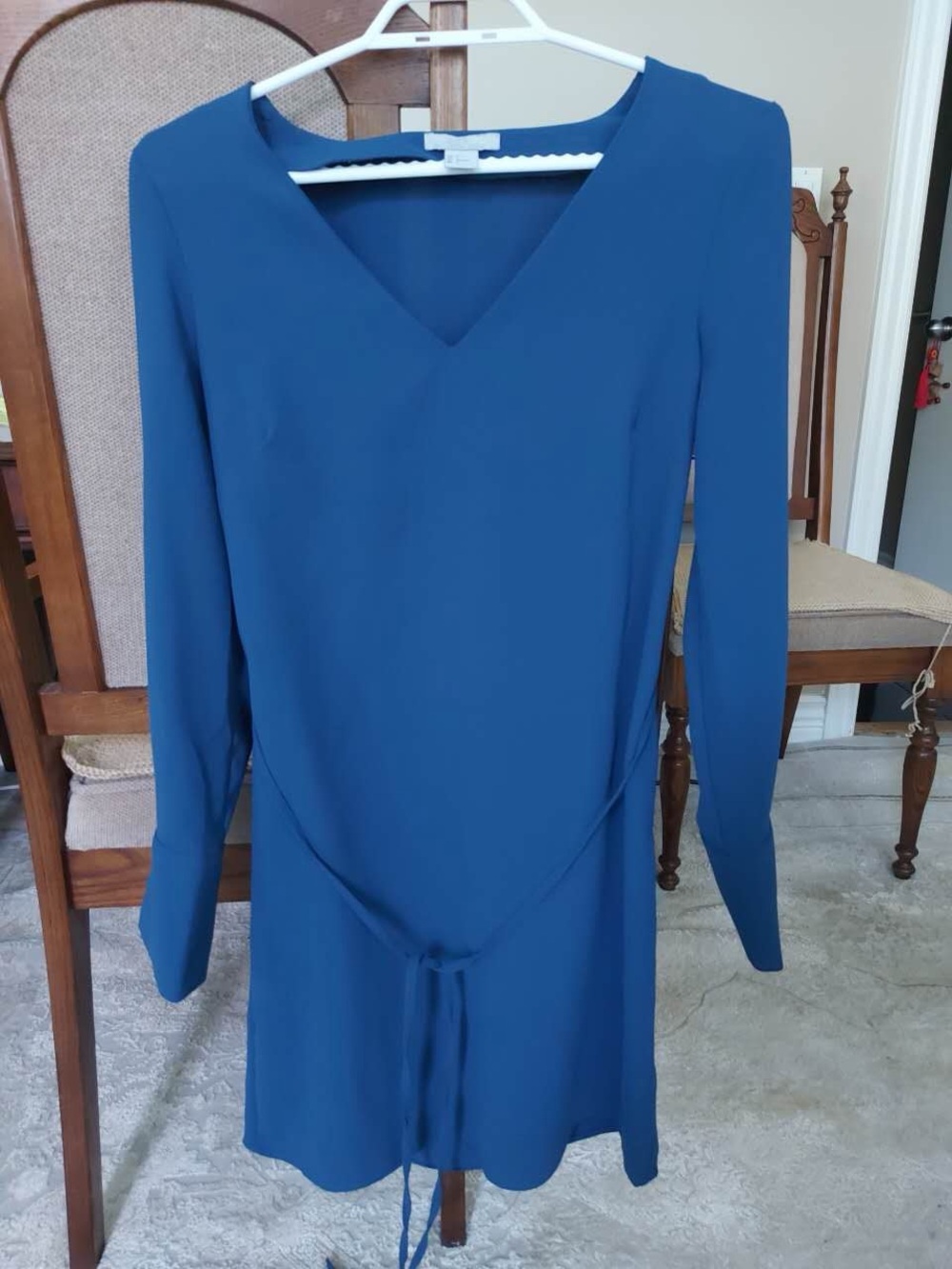 H&M blue long sleeve dress